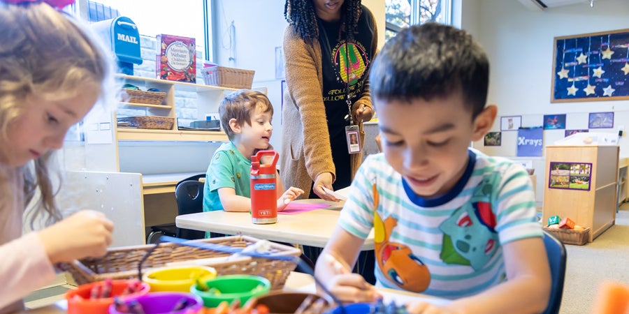 pre-k kids in the classroom