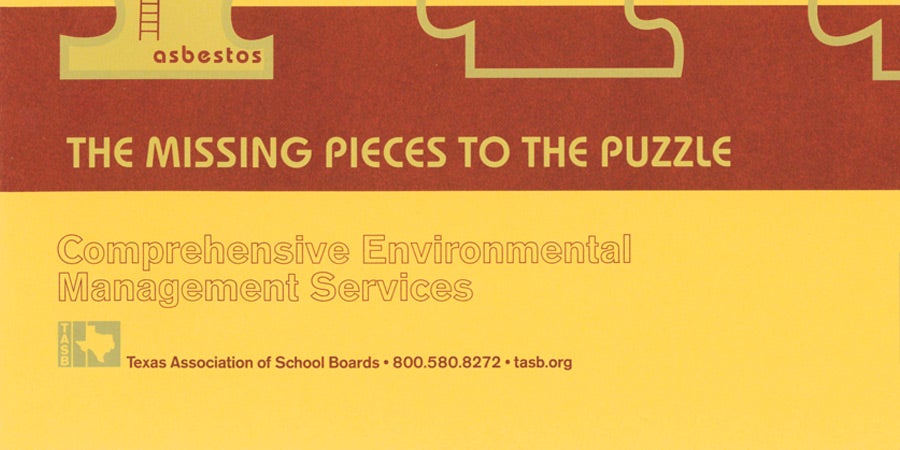 Cropped image of the TASB Comprehensive Environmental Management Services guide from 1988
