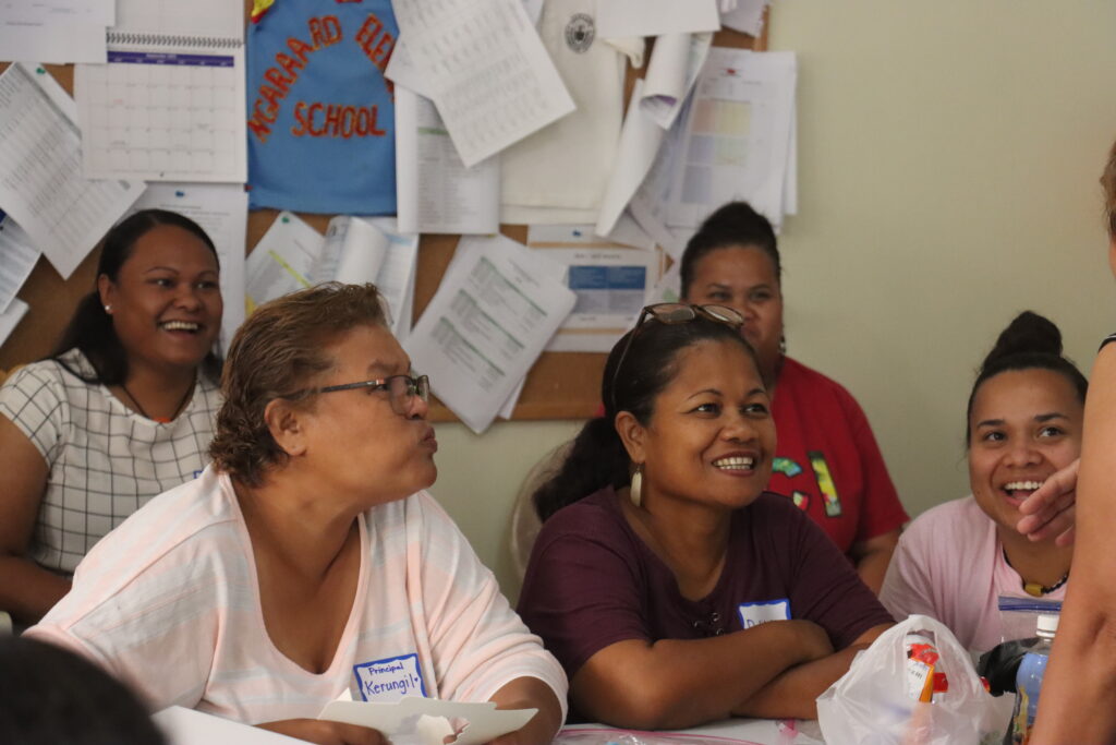 Palauan educators engaged during a training